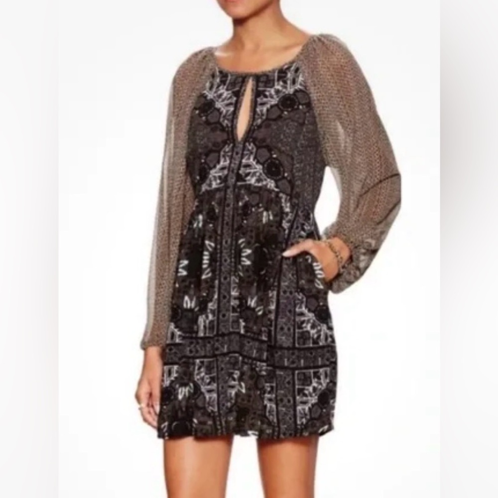 Free People Oksana Print Mini Dress